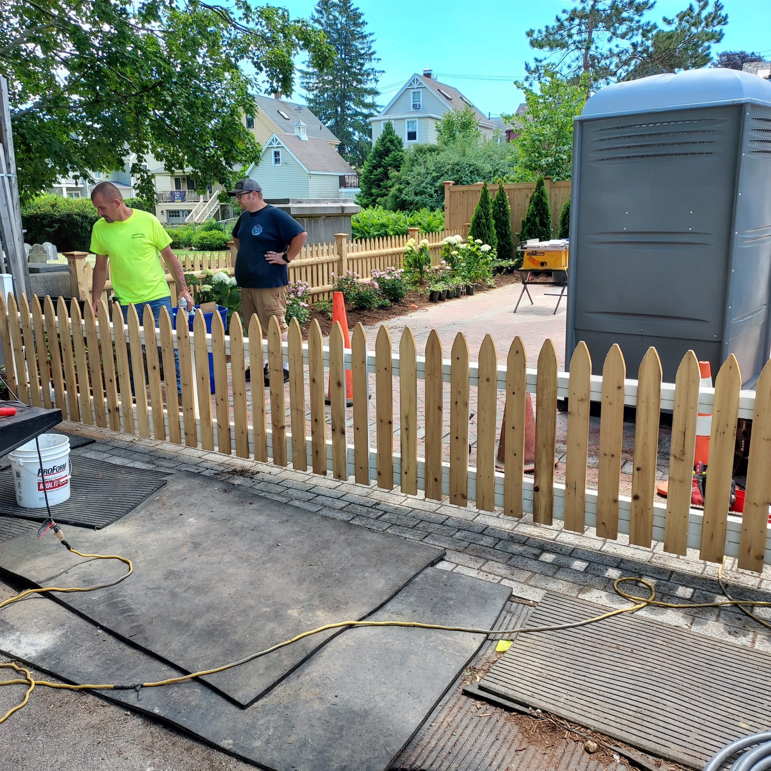 Residential Wood On Steel Picket Gate With An All O Matic SL100DC 